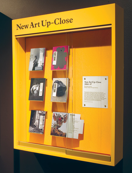 New Art Up-Close books designed by Graphic Thought Facility on show at the Design Museum